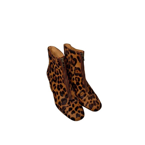 Madewell the amalia zip boots in leopard calf hair print size 5 - Picture 3 of 14
